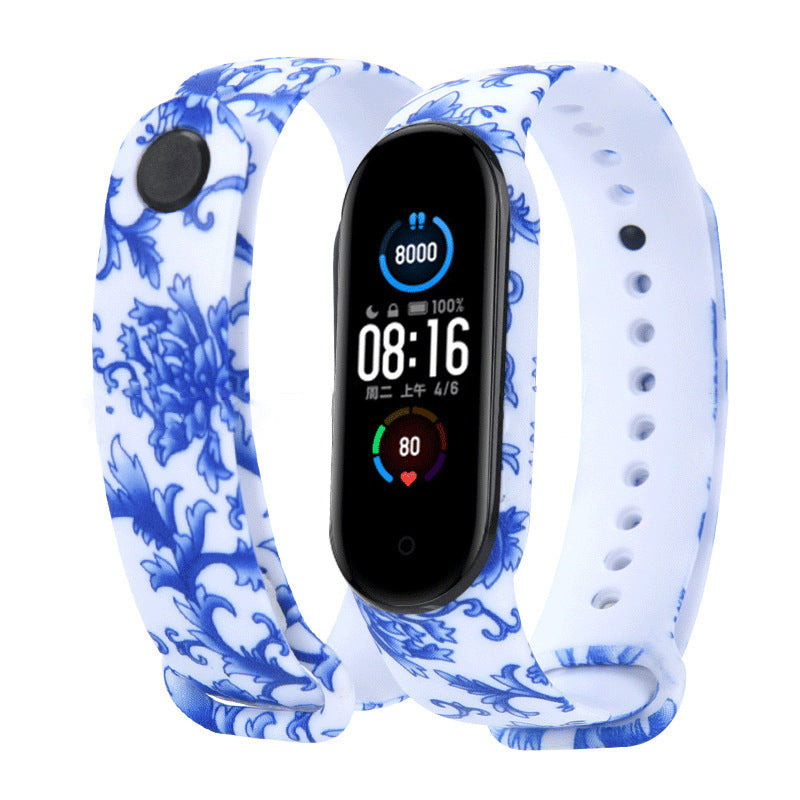 Mi Band 5 armband - in camouflage, bloemen en kleurrijke patronen