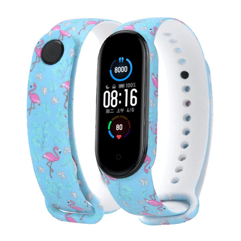Mi Band 5 armband - in camouflage, bloemen en kleurrijke patronen
