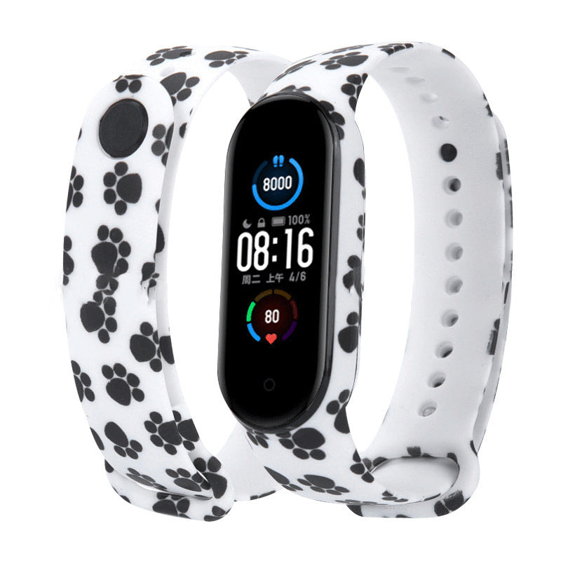 Mi Band 5 armband - in camouflage, bloemen en kleurrijke patronen