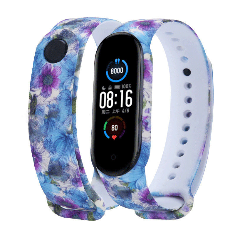 Mi Band 5 armband - in camouflage, bloemen en kleurrijke patronen