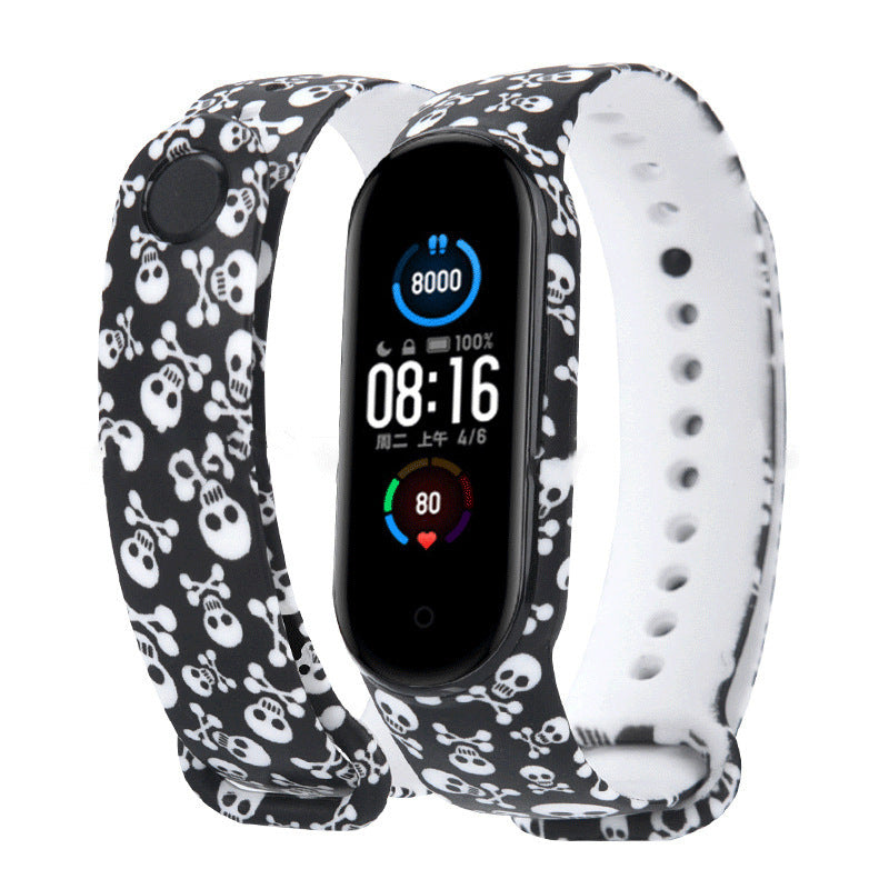 Mi Band 5 armband - in camouflage, bloemen en kleurrijke patronen