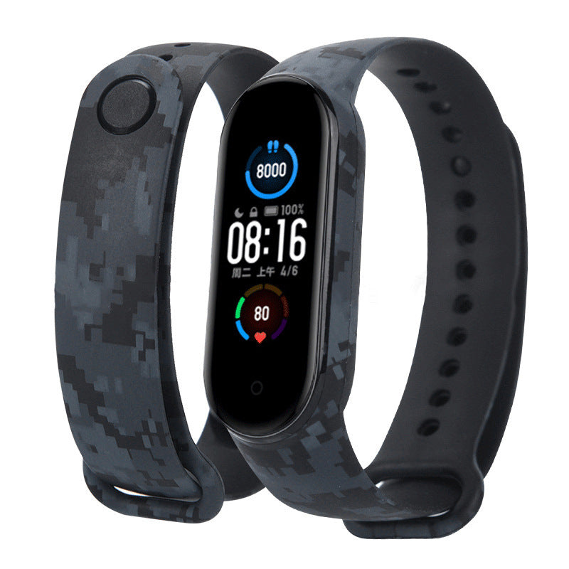Mi Band 5 armband - in camouflage, bloemen en kleurrijke patronen