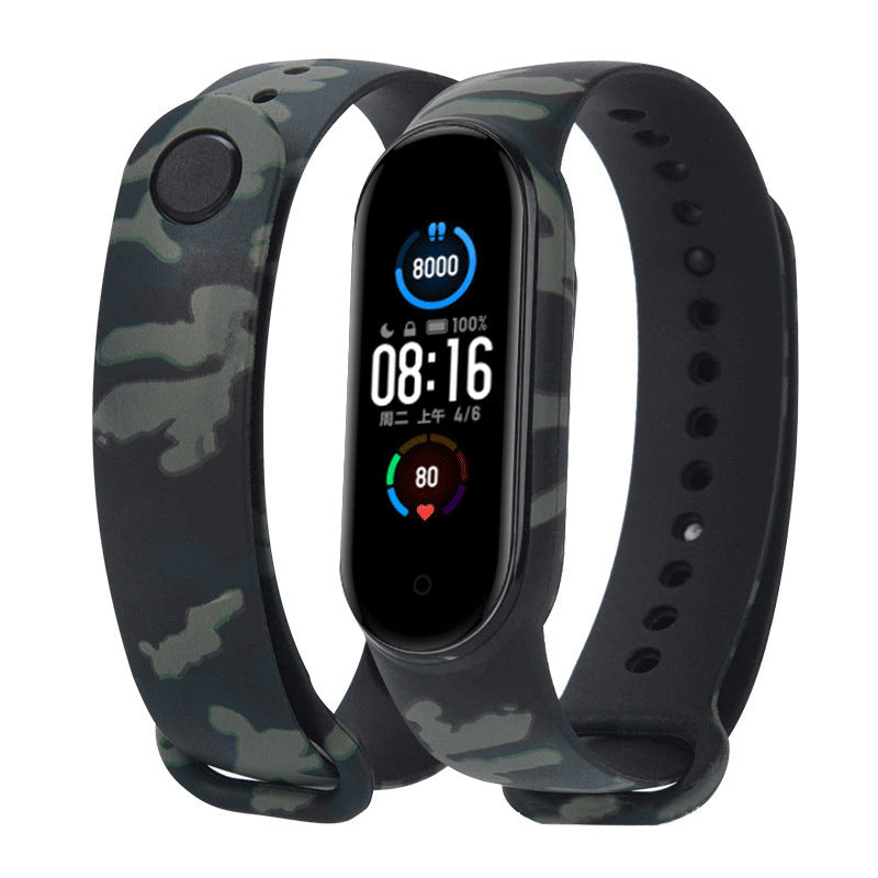 Mi Band 5 armband - in camouflage, bloemen en kleurrijke patronen