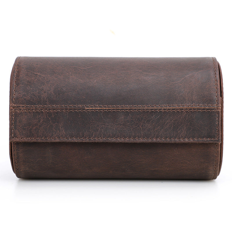 Horloge opbergertas - Crazy Horse Leather – Elegant & Reisbestendig