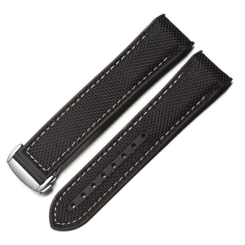 Canvas & Silicone Horlogeband voor Mannen – Luxe, Comfort en Duurzaamheid in Één