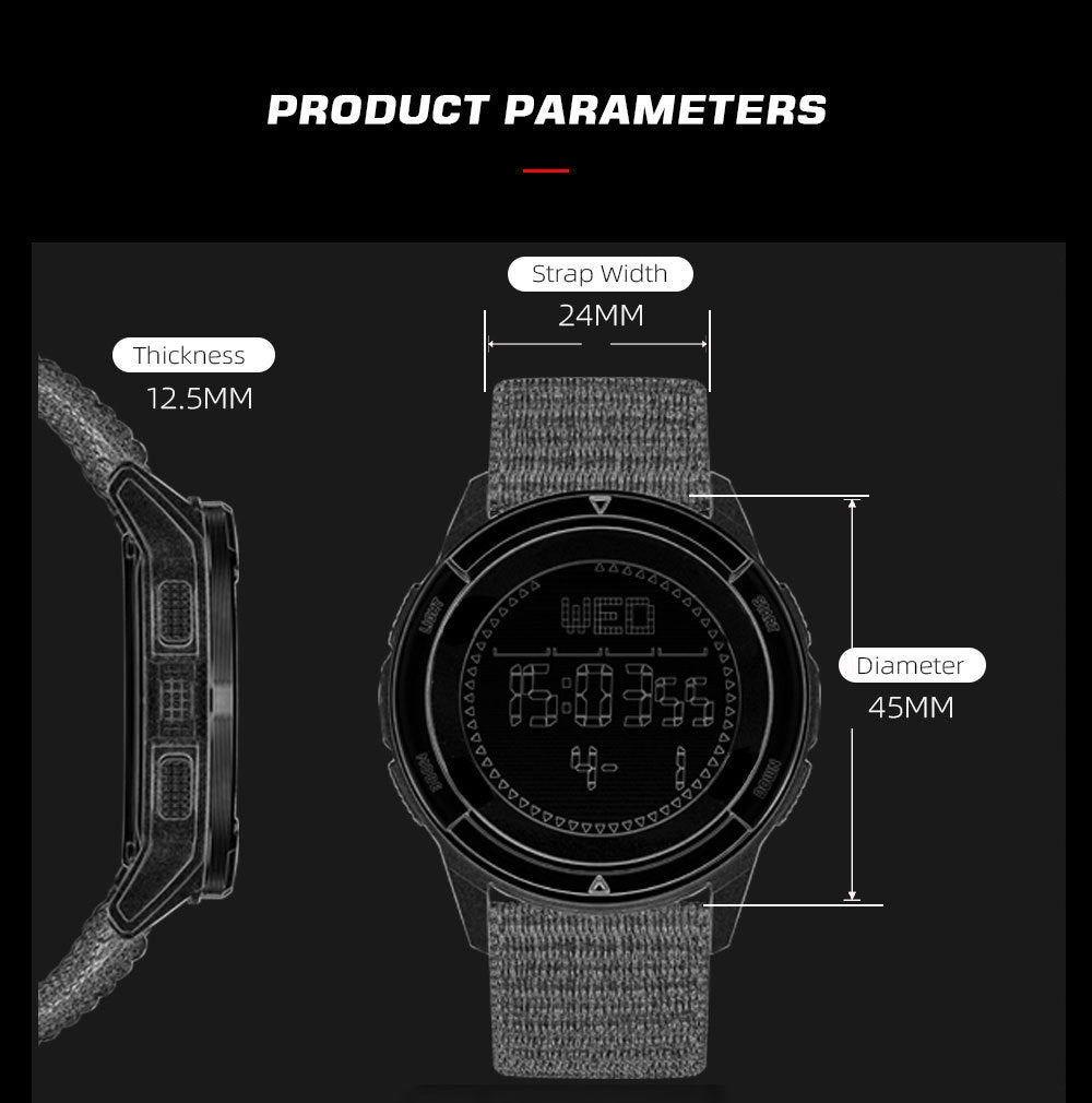 Tactische Smartwatch voor Avonturiers: Kompas, Stappenteller en Waterdicht