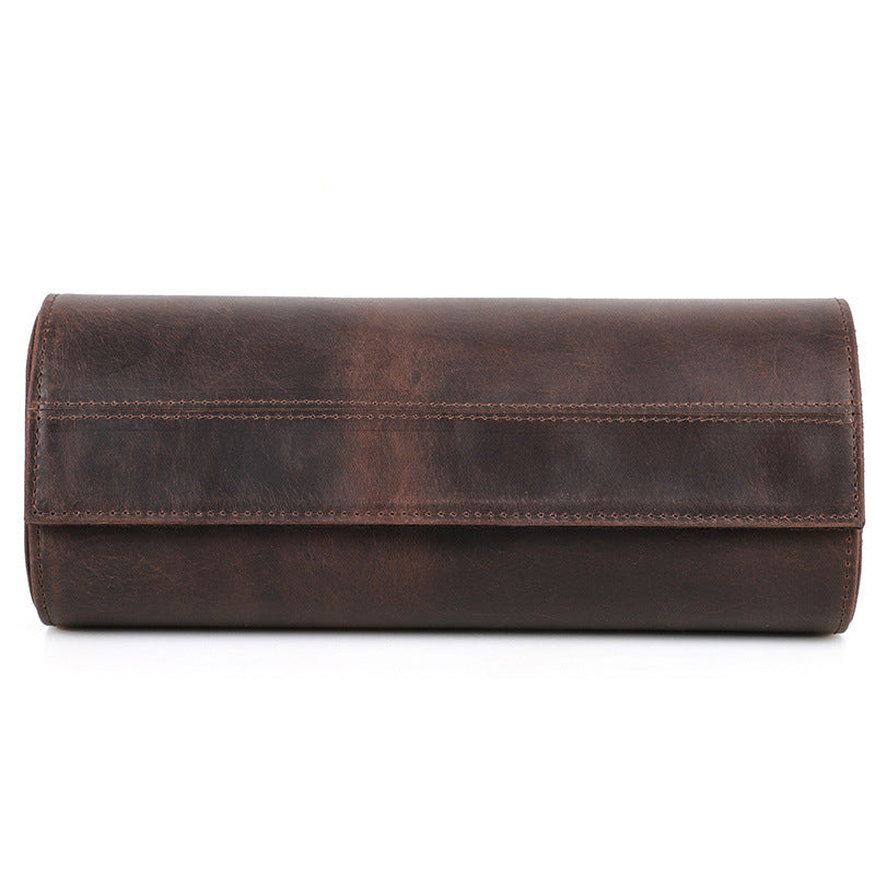 Horloge opbergertas - Crazy Horse Leather – Elegant & Reisbestendig