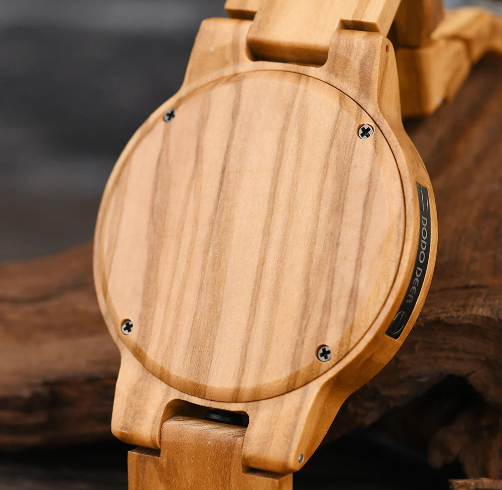 Koala Woods Quartz - Horloge van Walnoot en Olijfhout