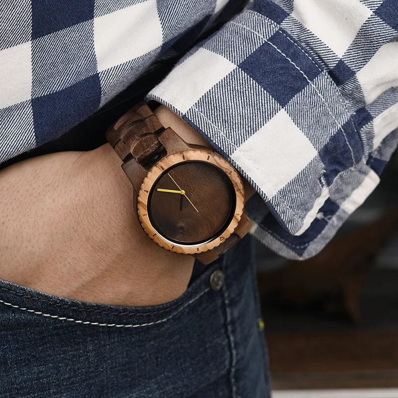 Koala Woods Quartz - Horloge van Walnoot en Olijfhout