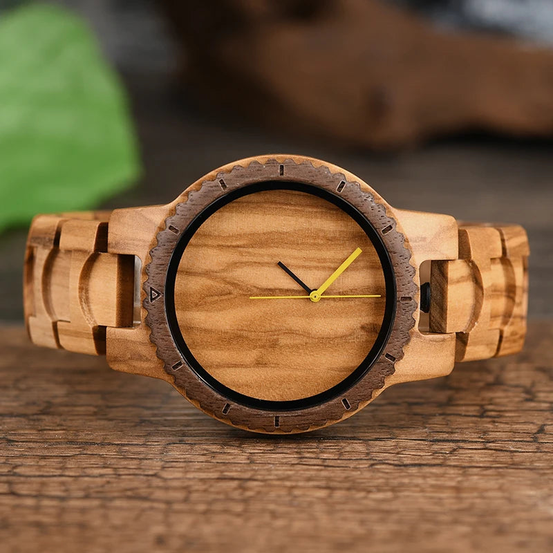Koala Woods Quartz - Horloge van Walnoot en Olijfhout