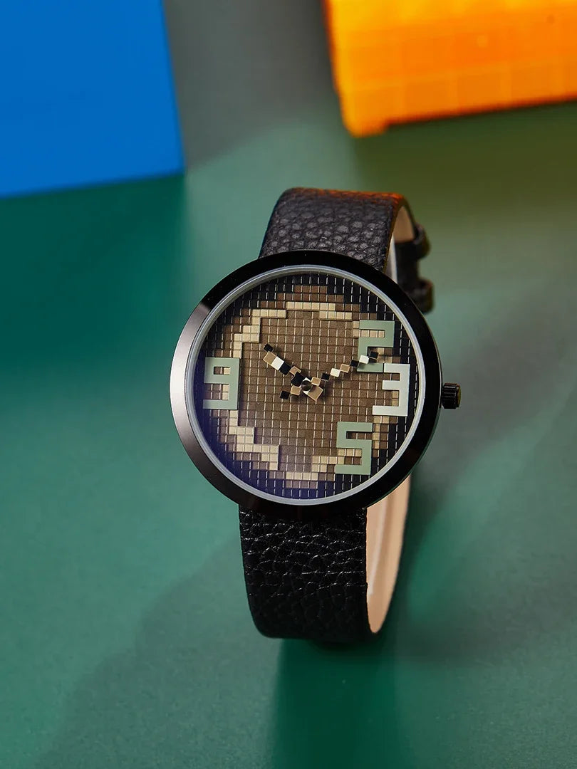 Fun Time - Unisex Horloge met Pixelachtige Wijzerplaten en nog veel meer