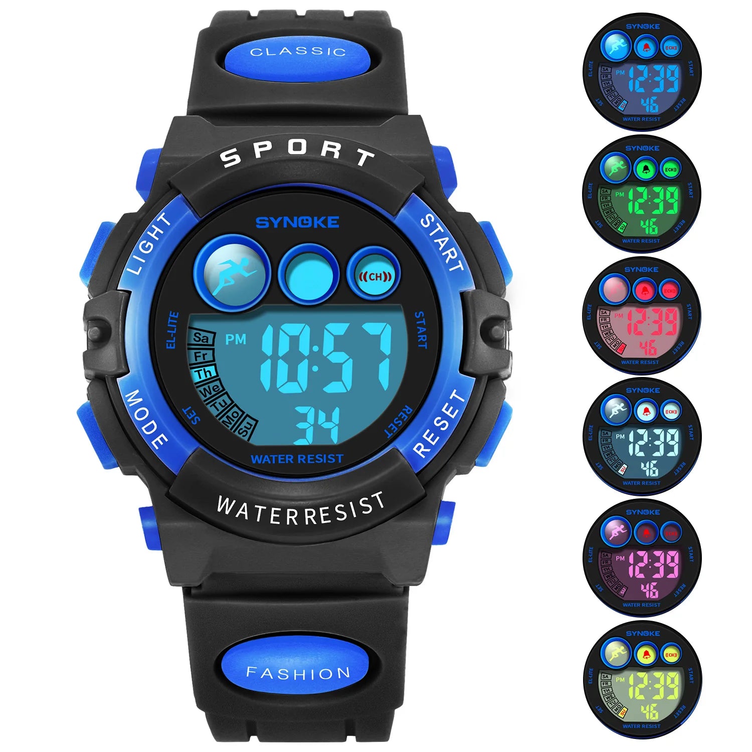 Kids LED Sporthorloge met Rubber Band en Multifunctioneel Display