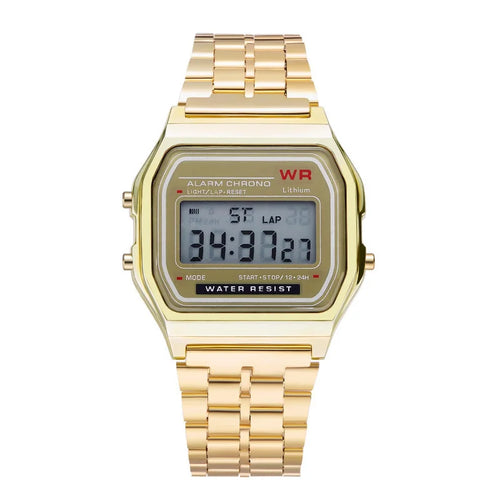 F91W - Stijlvol Unisex Elektronisch Horloge met Multi-Functioneel LED Scherm
