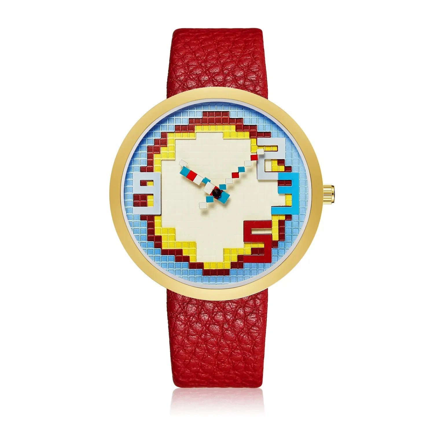 Fun Time - Unisex Horloge met Pixelachtige Wijzerplaten en nog veel meer